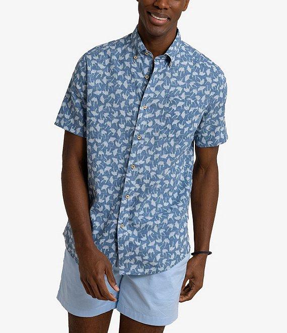 Southern Tide Linen Rayon Summer Rays Short Sleeve Woven Shirt Product Image