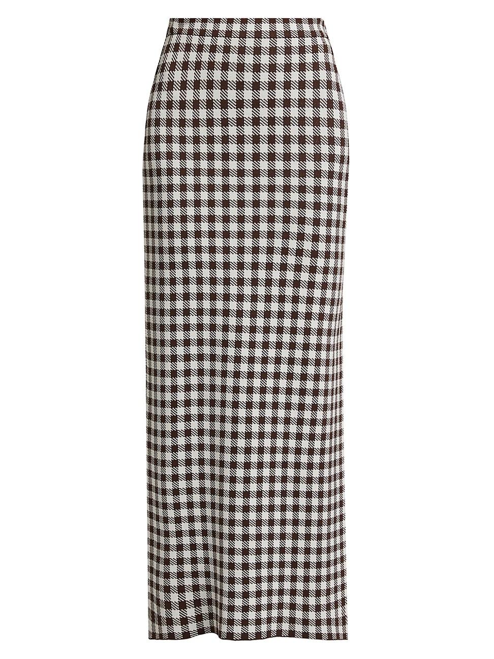 Womens Karina Gingham Maxi Skirt Product Image
