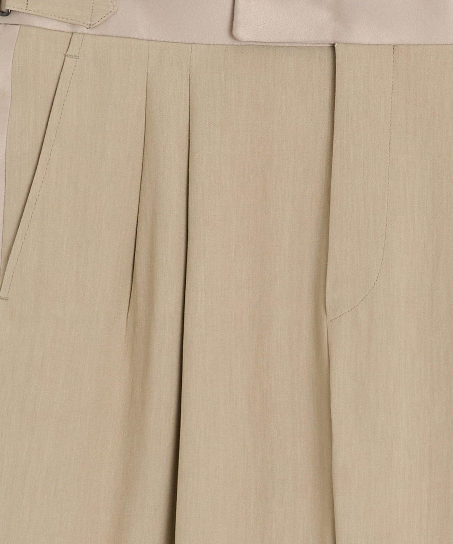 Relaxed Italian Sueded Linen Tuxedo Trouser Product Image