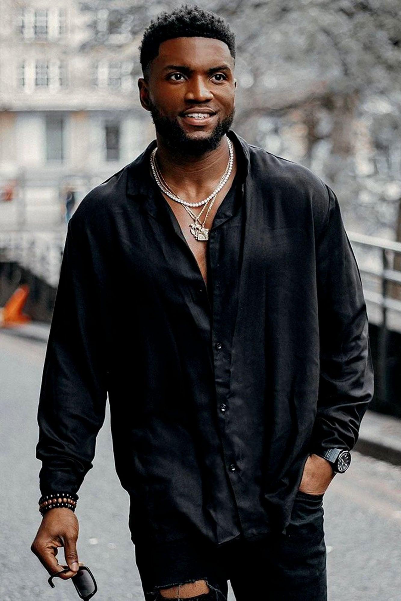 Dawson Relaxed Long Sleeve Button Up Shirt - Black Product Image