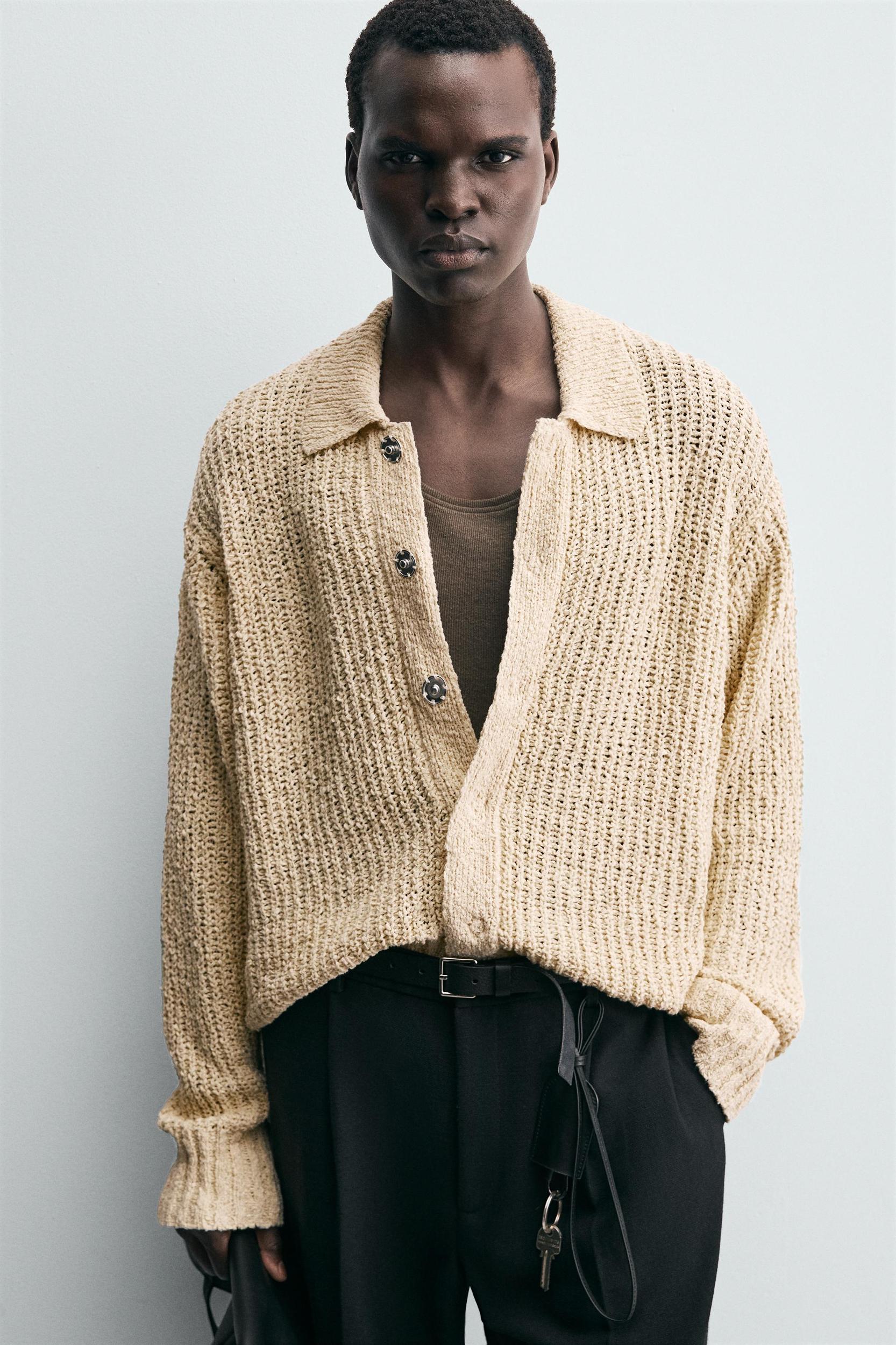 TEXTURED KNIT CARDIGAN Product Image