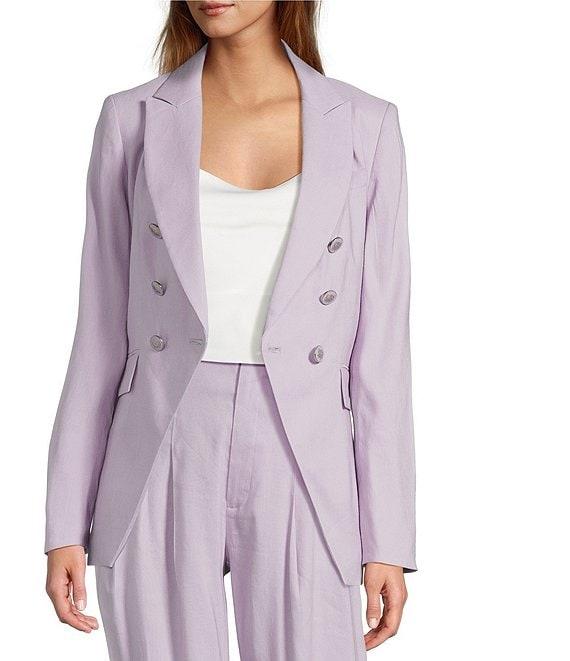 Antonio Melani Aurora Linen Notch Lapel Set-In Sleeve Jacket Product Image
