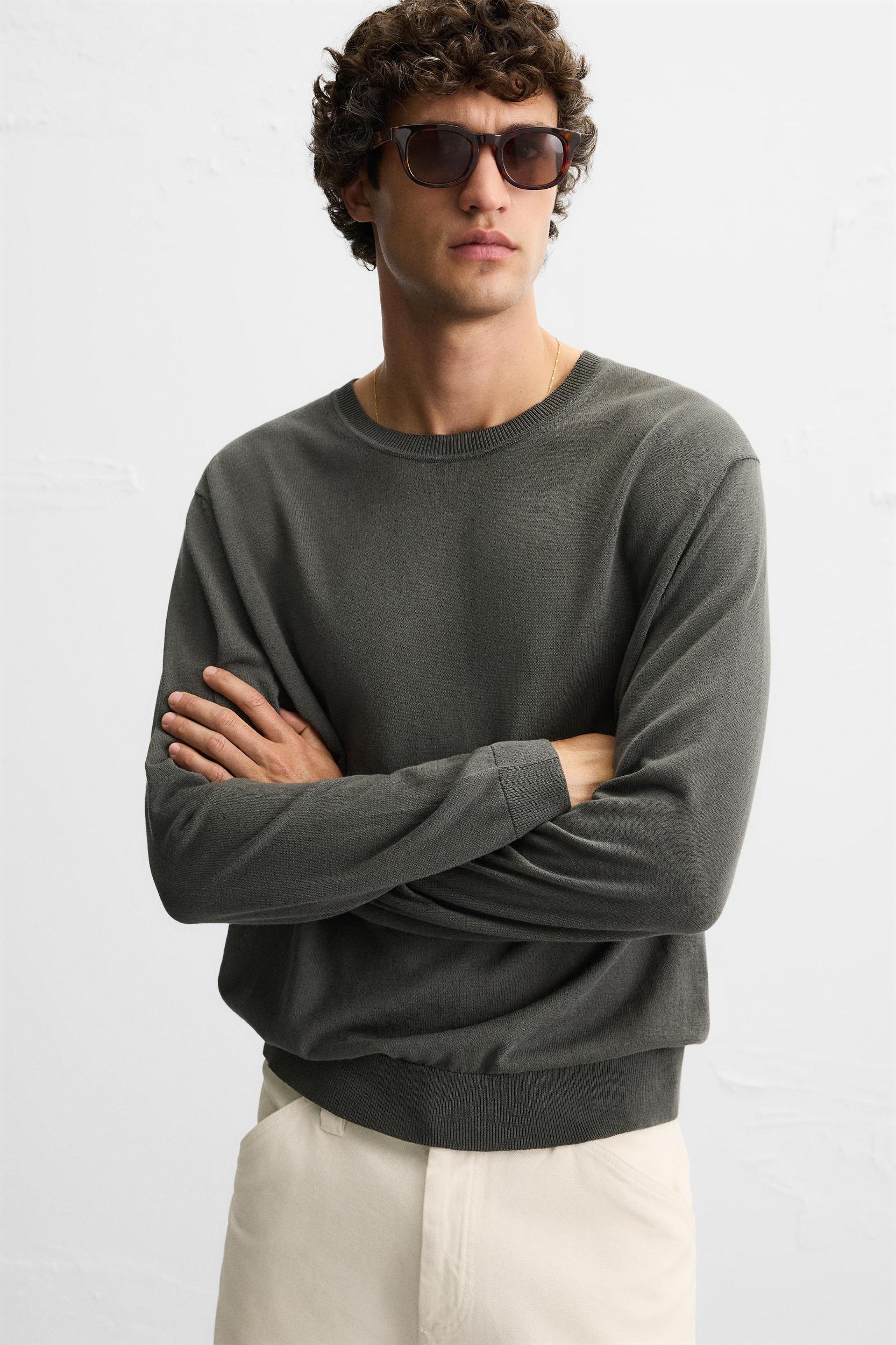 LIGHTWEIGHT COTTON SWEATER Product Image