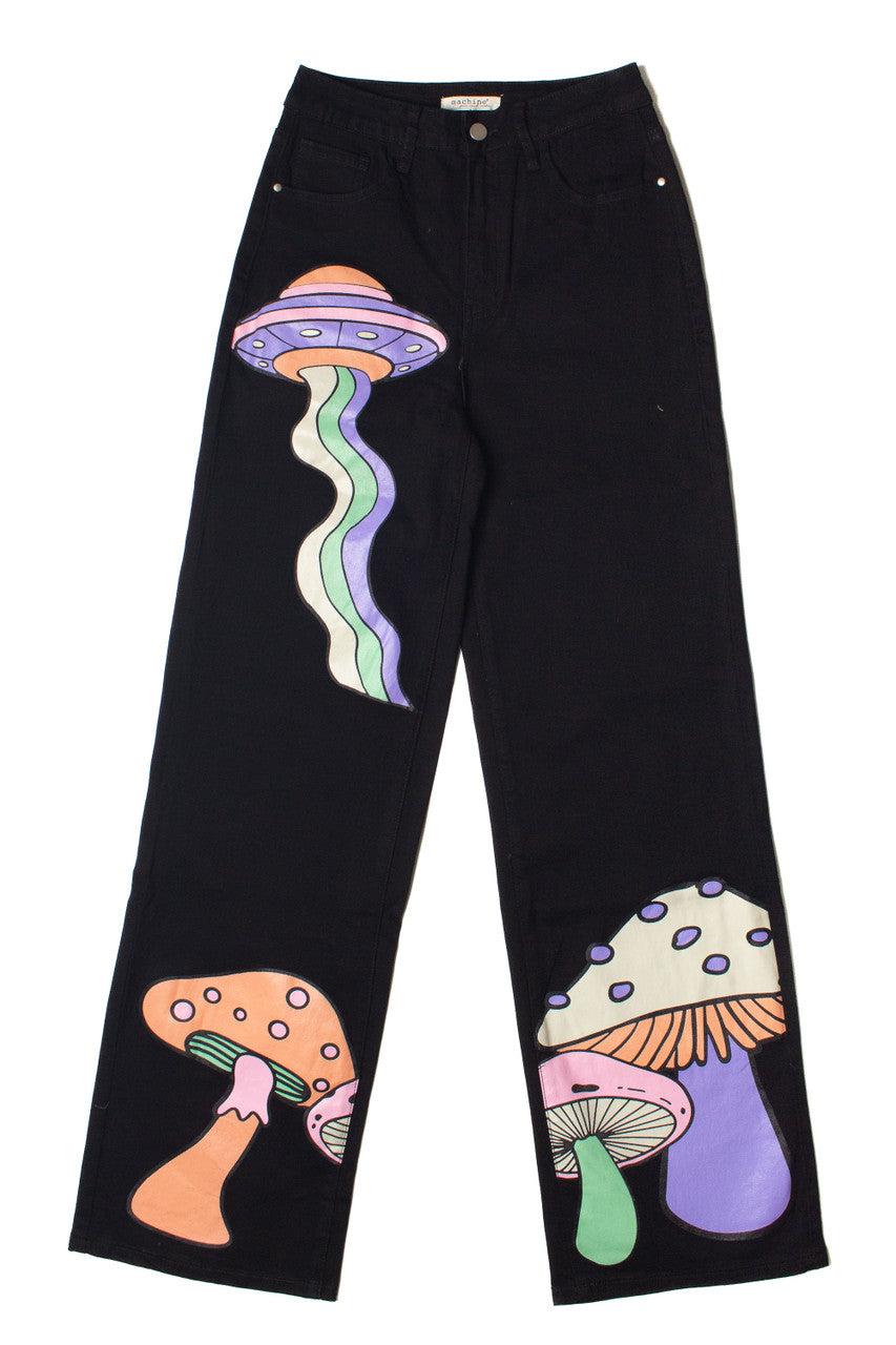 Pastel Neon Mushroom UFO Jeans Product Image