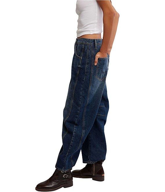 Free People We The Free Good Luck Mid-Rise Wide Leg Barrel Jeans Product Image