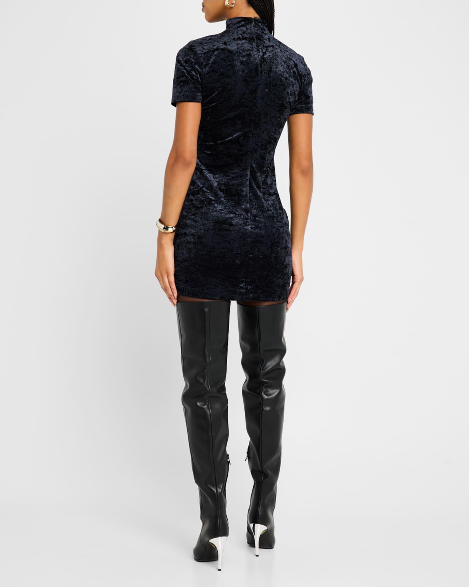 Velvet Turtleneck Mini Dress Product Image