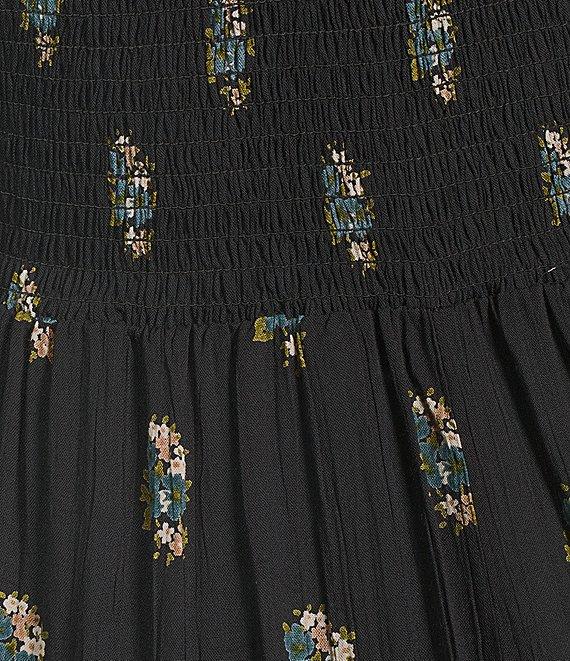 Angie Ditsy Floral Lace Trim Tiered Maxi Dress Product Image