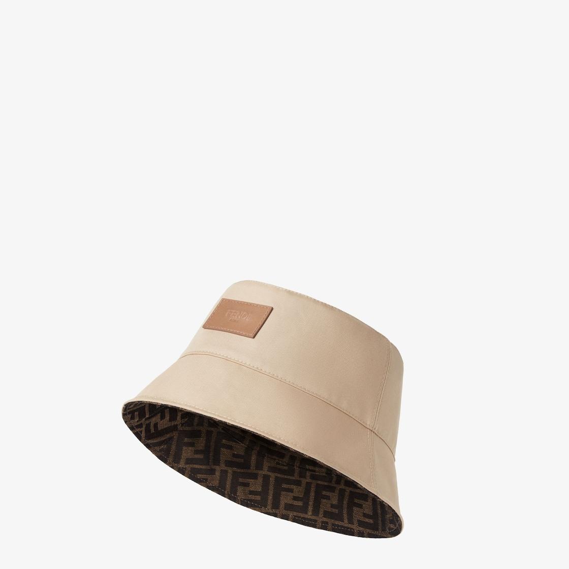 HatBeige cotton bucket hat Product Image