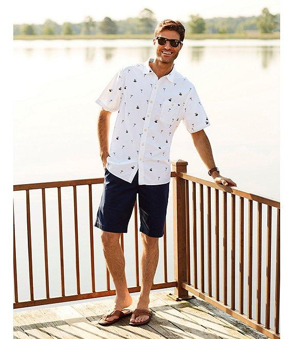 Tommy Bahama Flat Front Straight Fit Stretch Sateen 10#double; Inseam Boracay Shorts Product Image