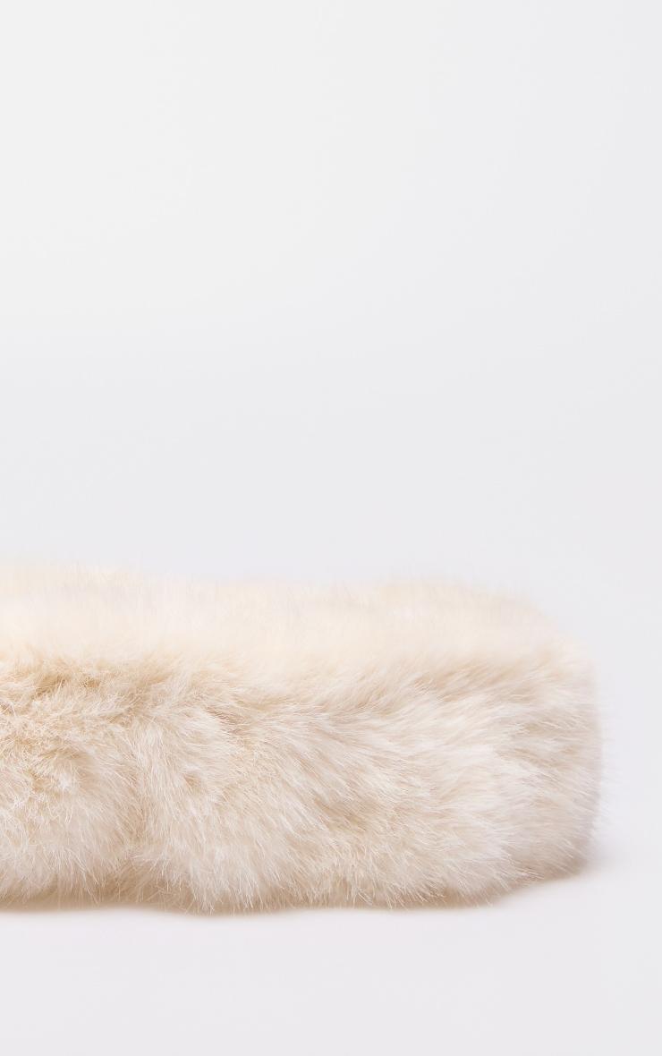 Cream Soft Faux Fur Headband  Product Image