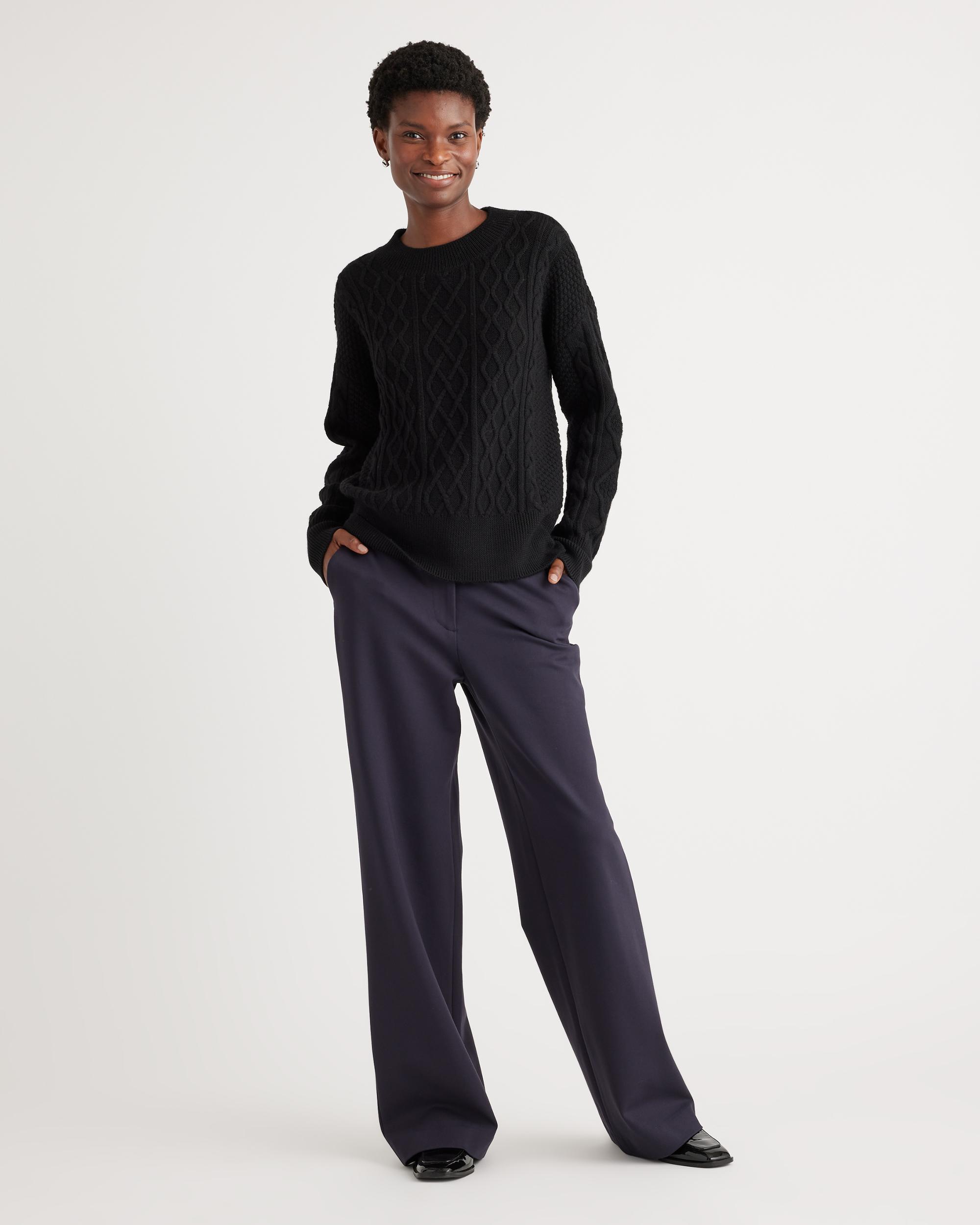 Quince | Women's Australian Merino Wool Cable Sweater Size XS Product Image