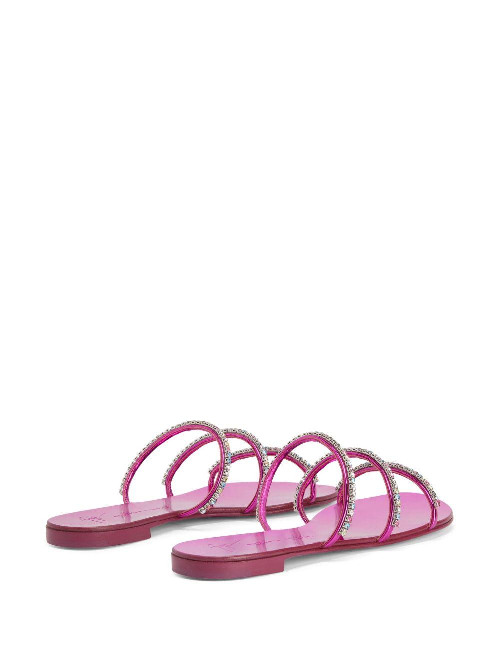 Dark Colorful rhinestone-embellished sandals Product Image