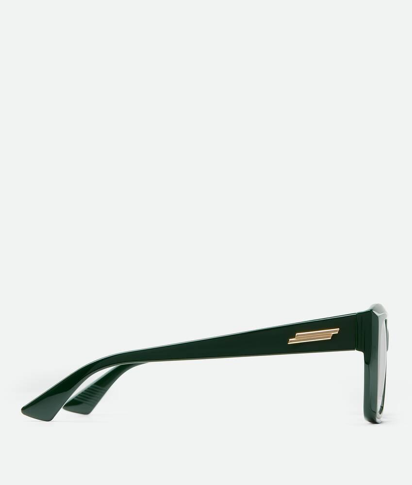 Women's Classic Acetate Square Eyeglasses in Green/transparent Product Image