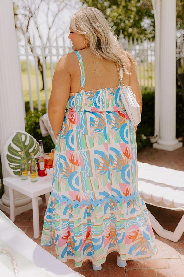 Island Rhythm Tiered Midi Dress Curves Product Image