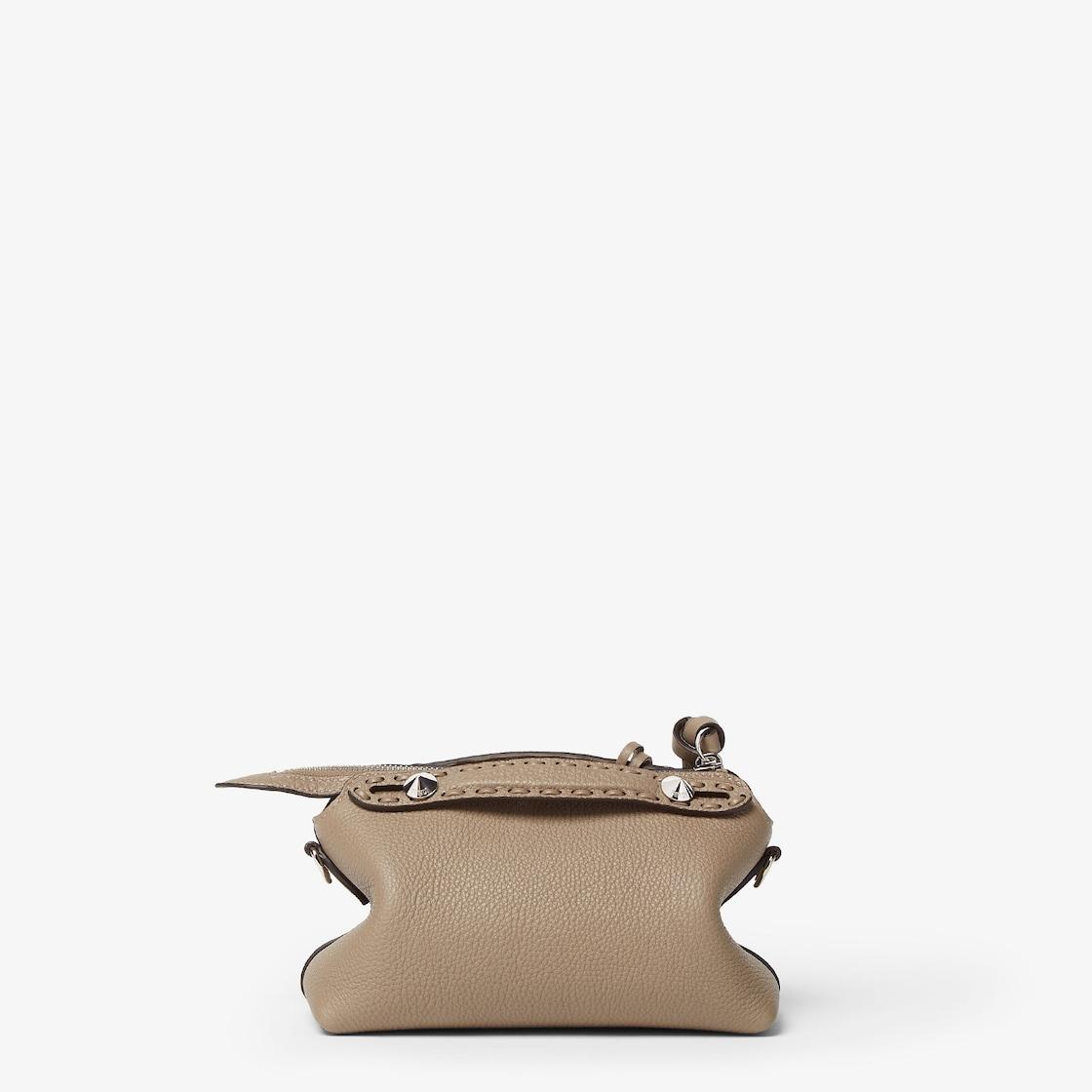 By The Way Selleria MiniDove gray Selleria mini-bag with 156 hand-sewn topstitches Product Image