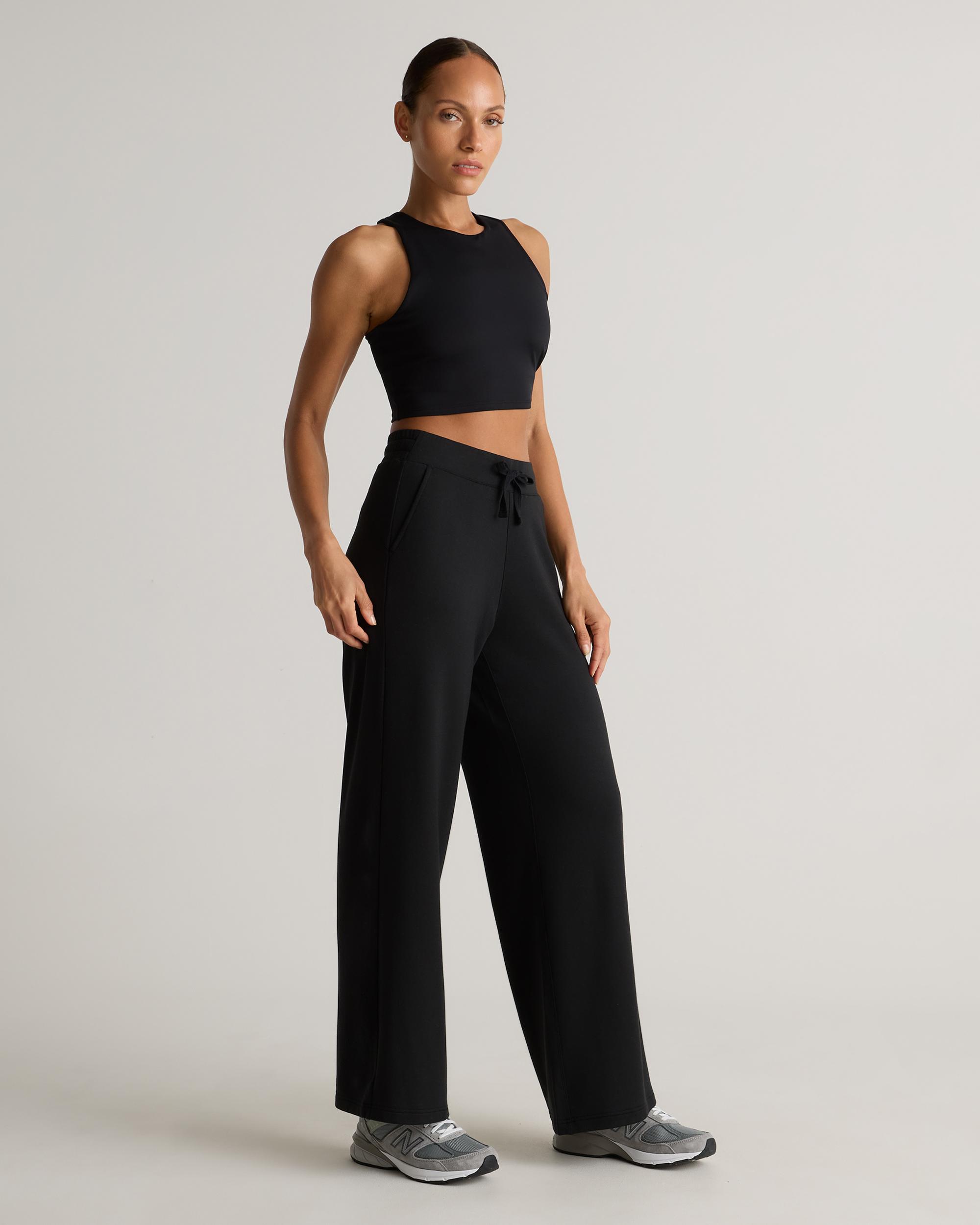 Quince | Women's SuperSoft Fleece Wide Leg Pants Lenzing Modal Product Image