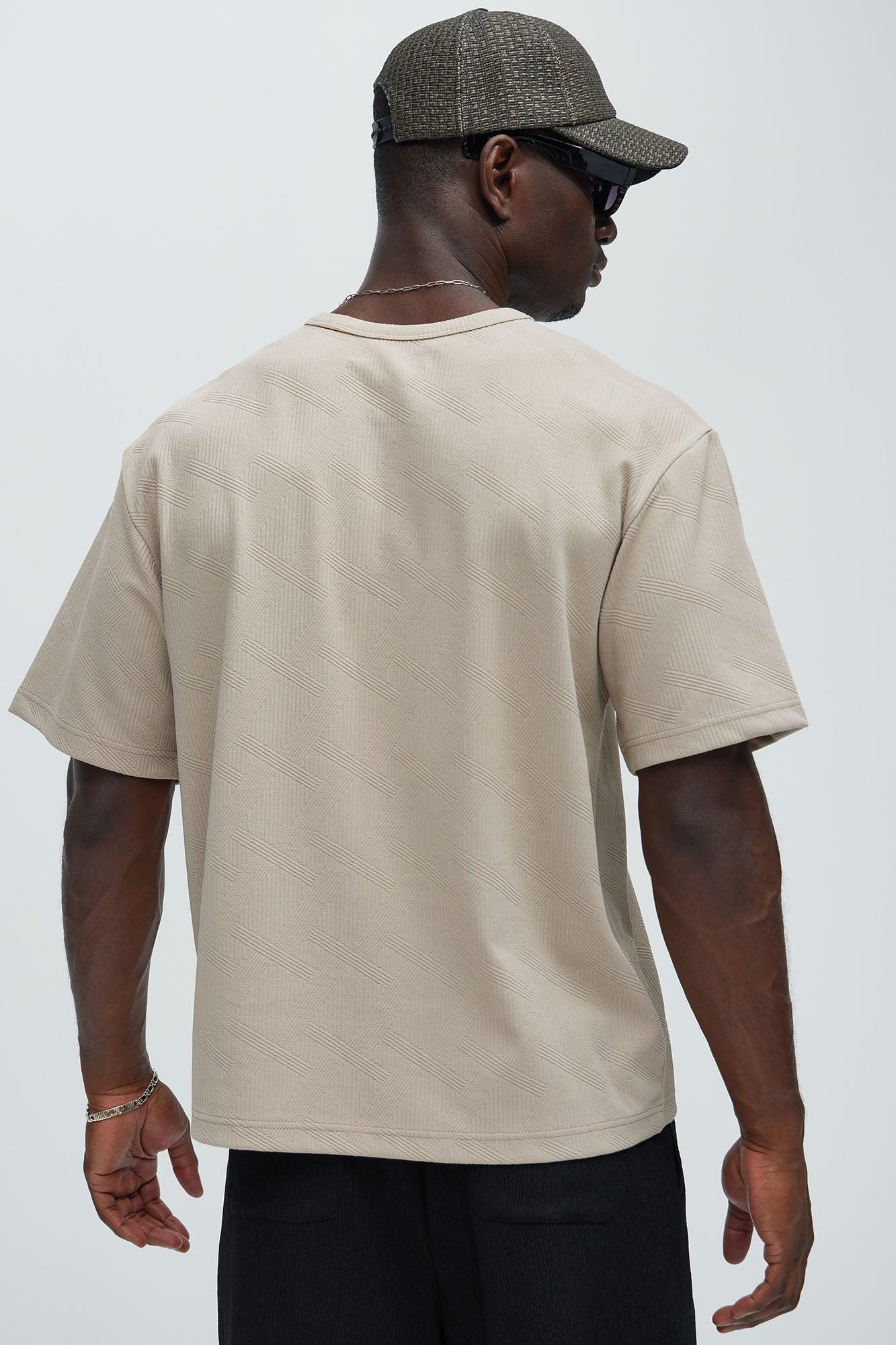 Benji Textured Relaxed Tee - Taupe Product Image