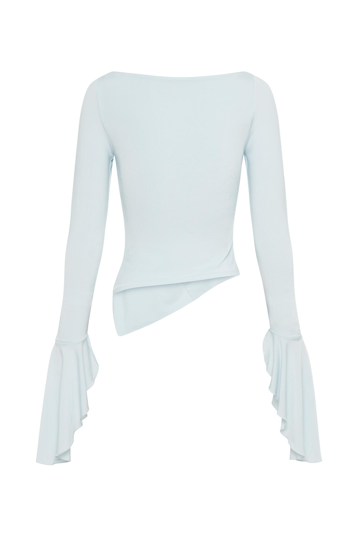 Stevie Bell Sleeve Slinky Top - Sky Blue Product Image