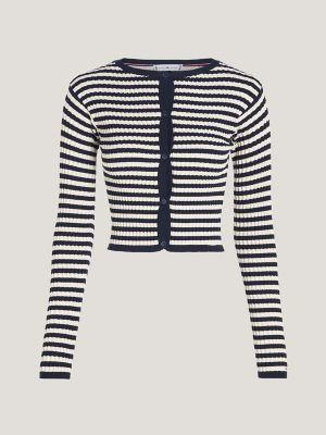 Cable Knit Cropped Sweater Product Image