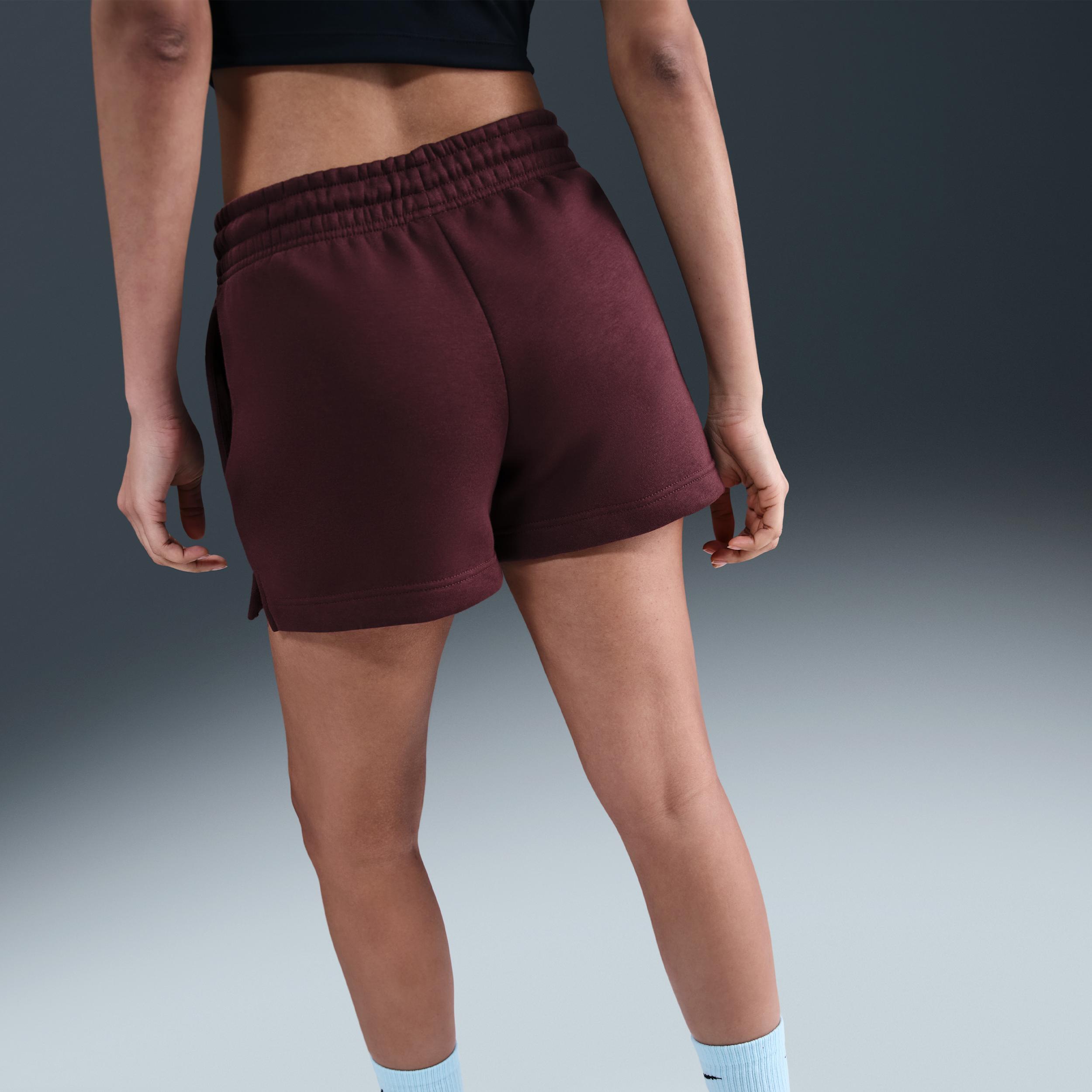 Womens Nike Sportswear Phoenix Fleece Mid-Rise 4 Shorts | IH2108-652 Product Image