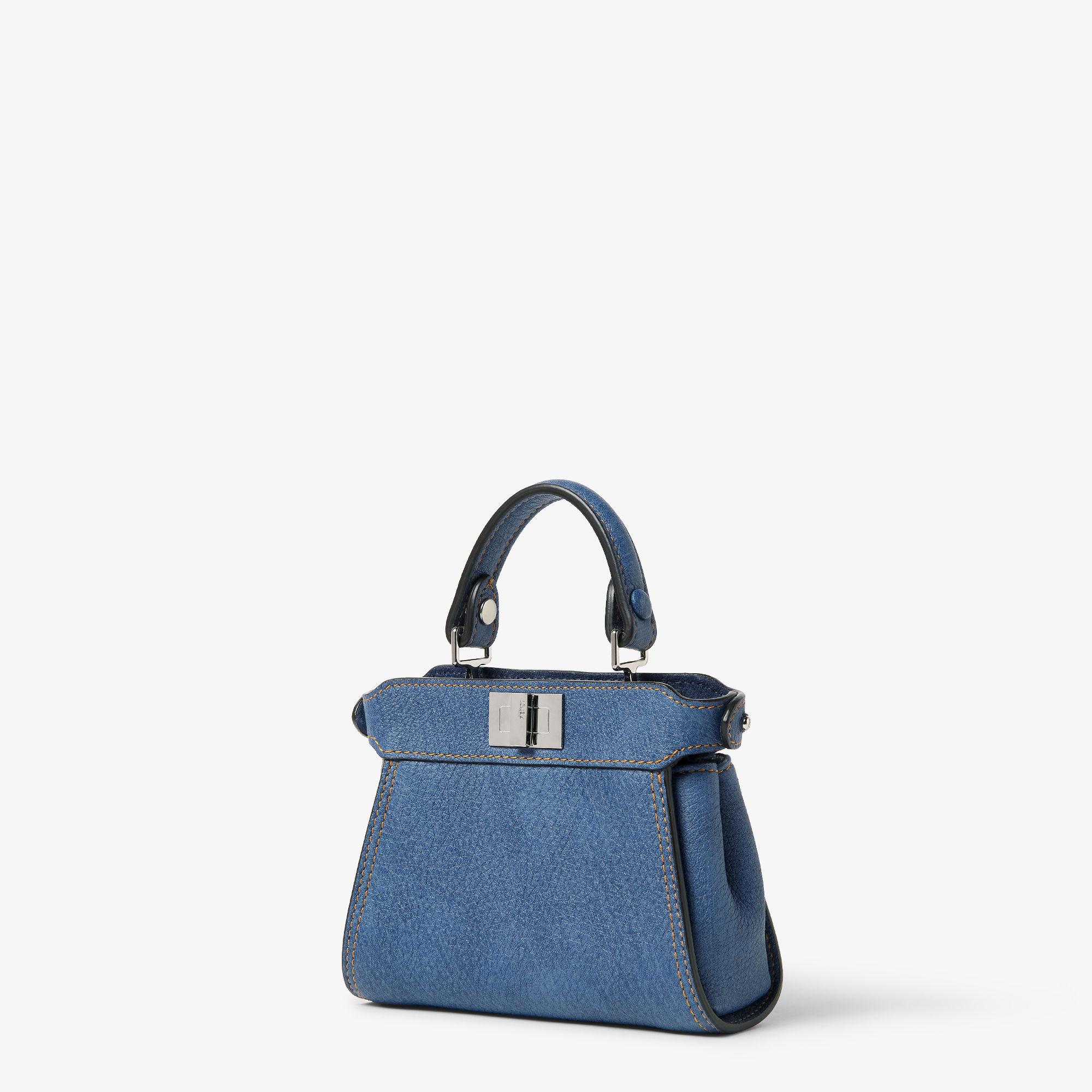 Nano PeekabooBlue Cuoio Romano leather miniature bag Product Image