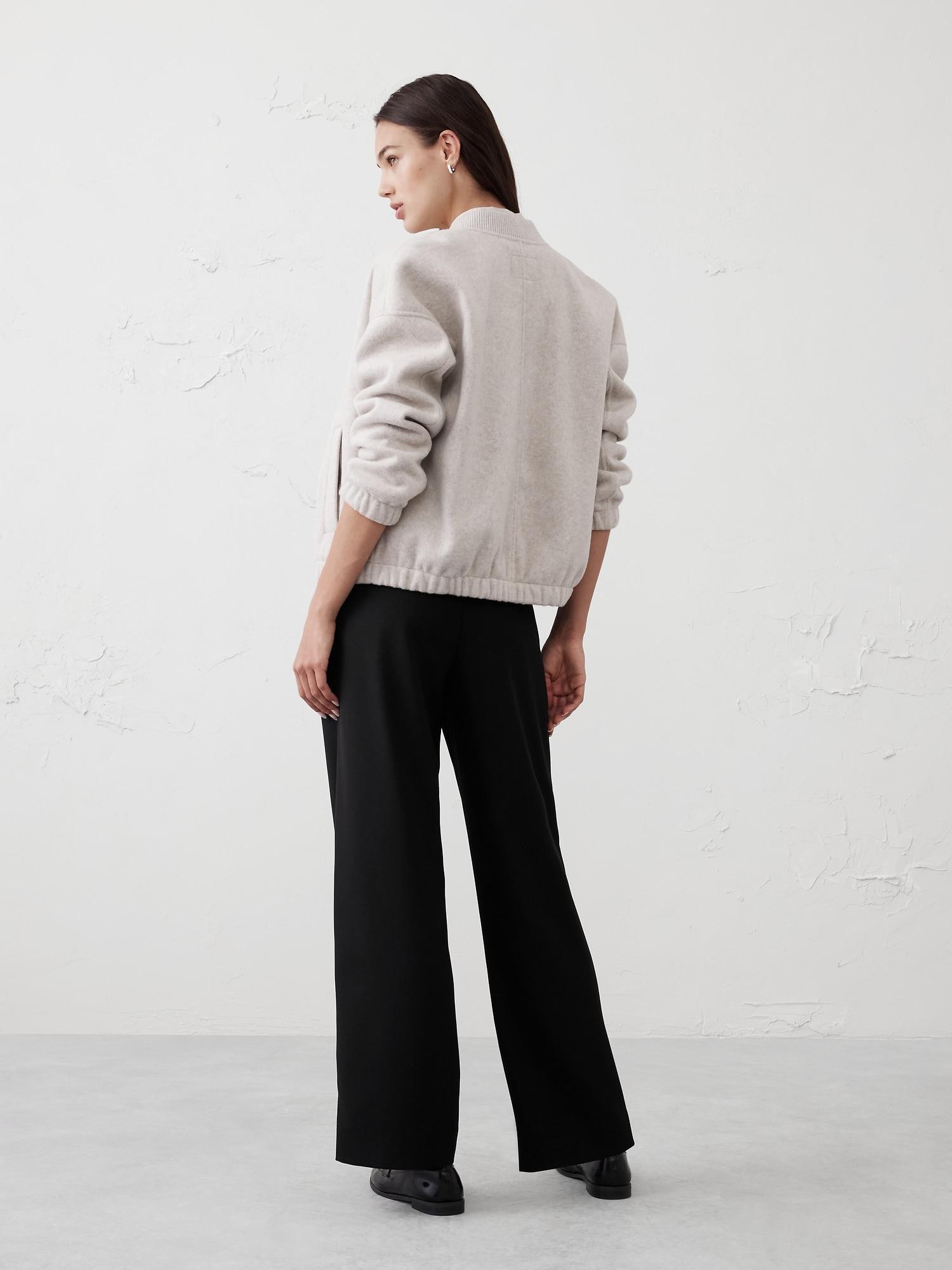 Wide-Leg High-Rise Pleated Pull-On Pant Product Image