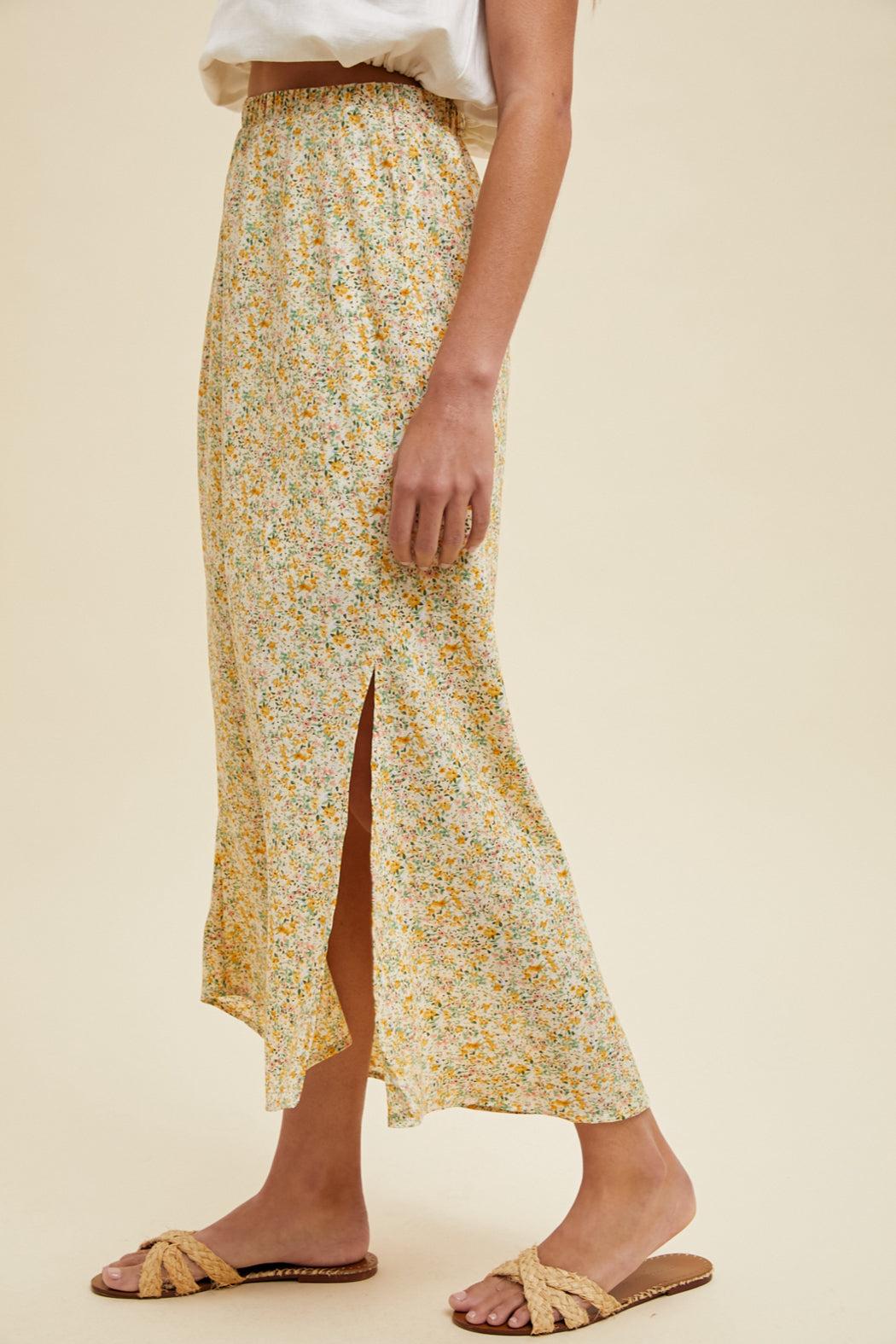 Floral Midi Skirt Product Image