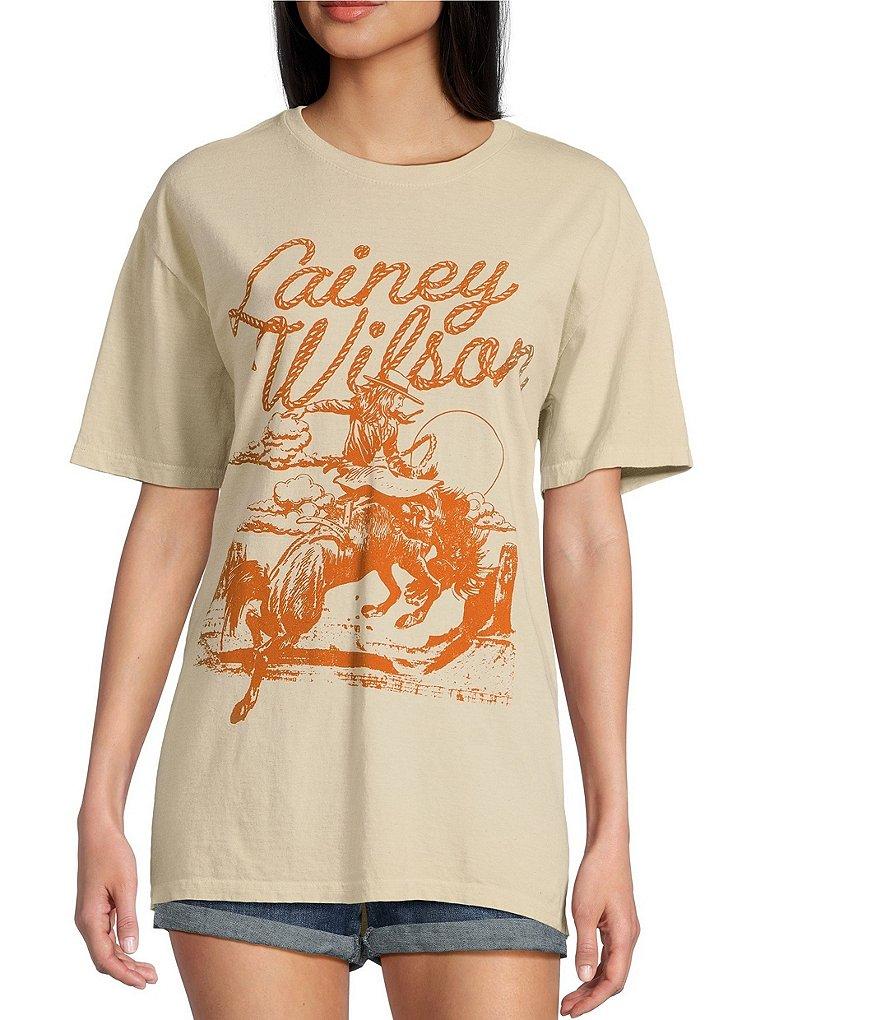 Philcos Crew Neck Short Sleeve Lainey Wilson Horse Graphic T-Shirt Product Image