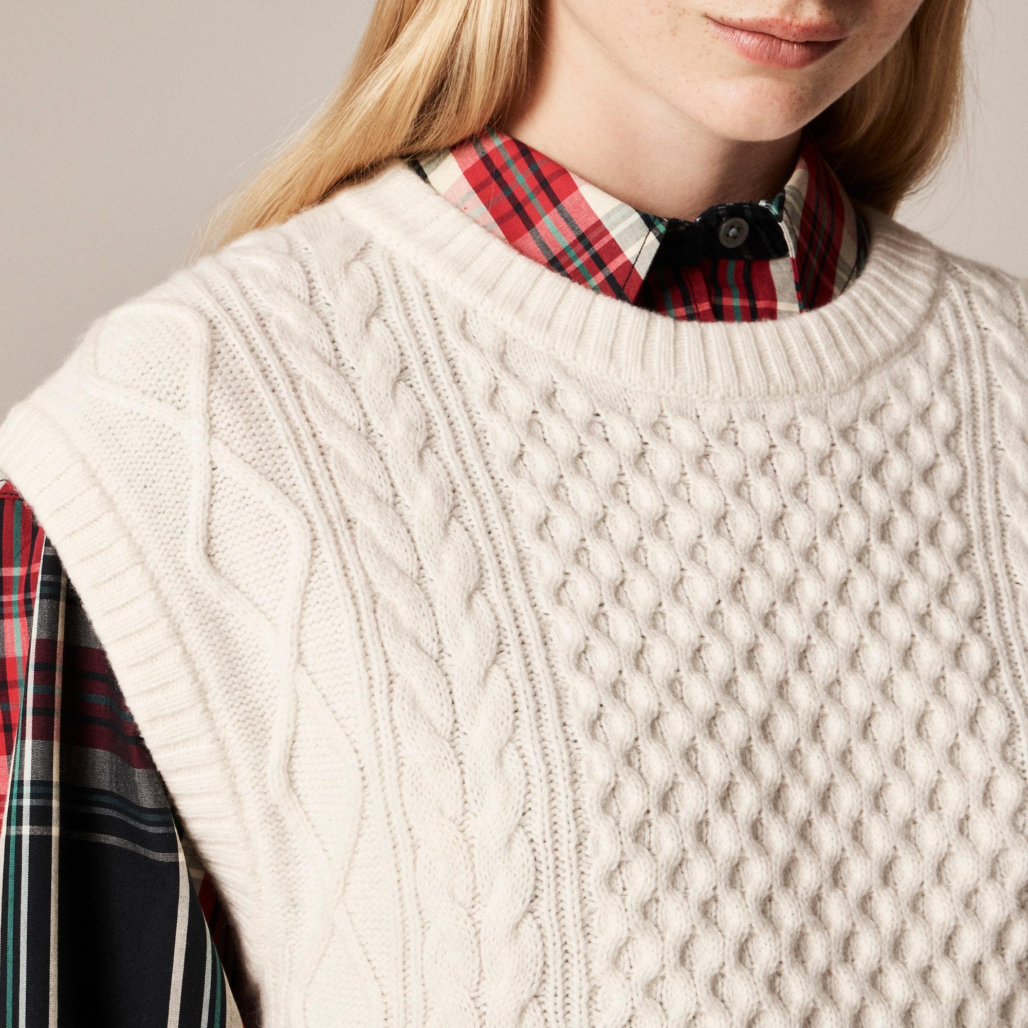 Cable-knit shell in wool blend Product Image