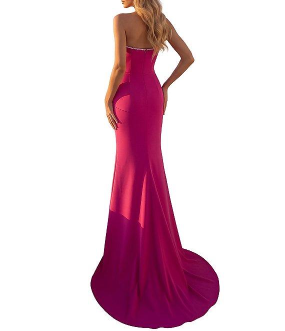 Terani Couture Sweetheart Scuba Column Gown Product Image
