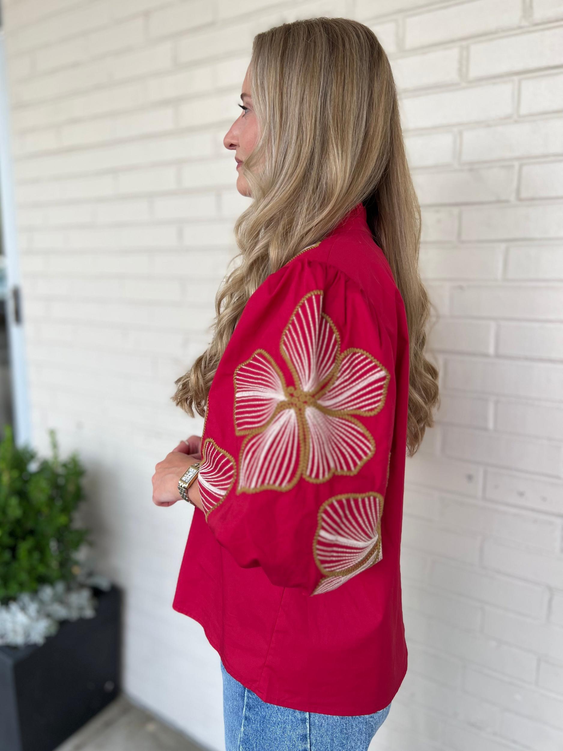 Josephine V-Neck Floral Top Product Image