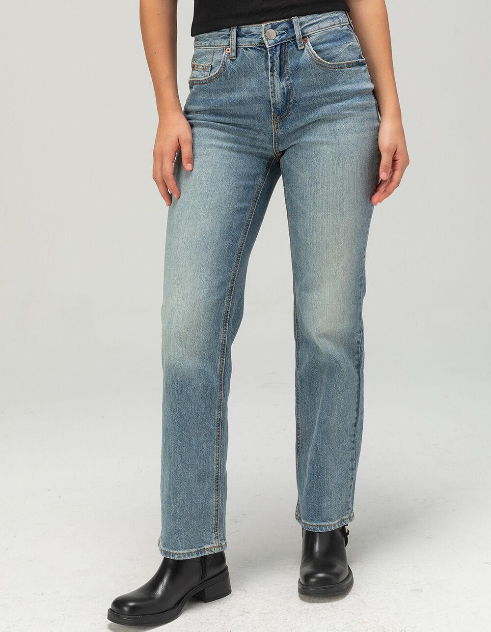 VERO MODA High Rise Womens Straight Jeans - DENIM Product Image