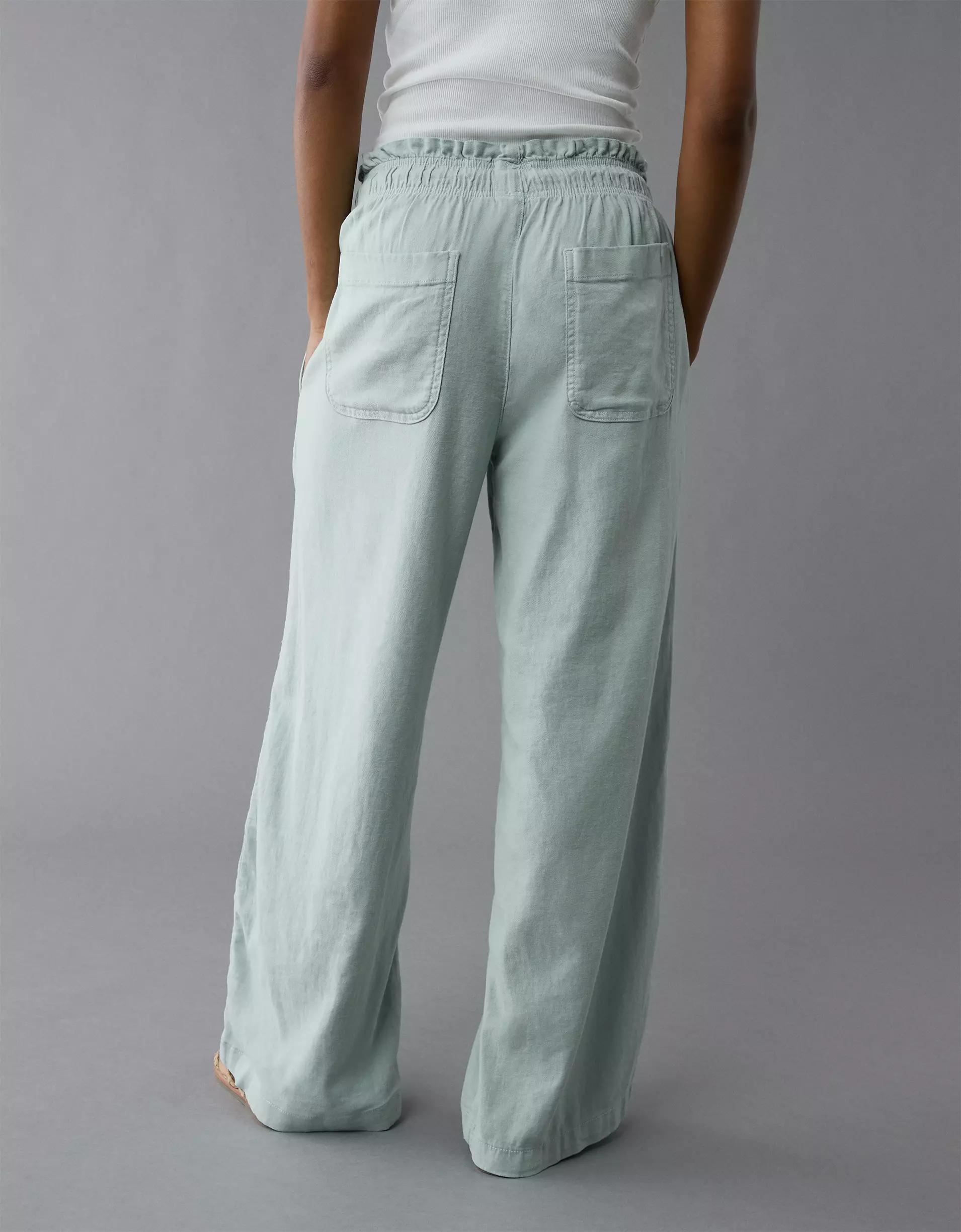 AE Dreamy Drape Linen-Blend Pull-On Pant Product Image