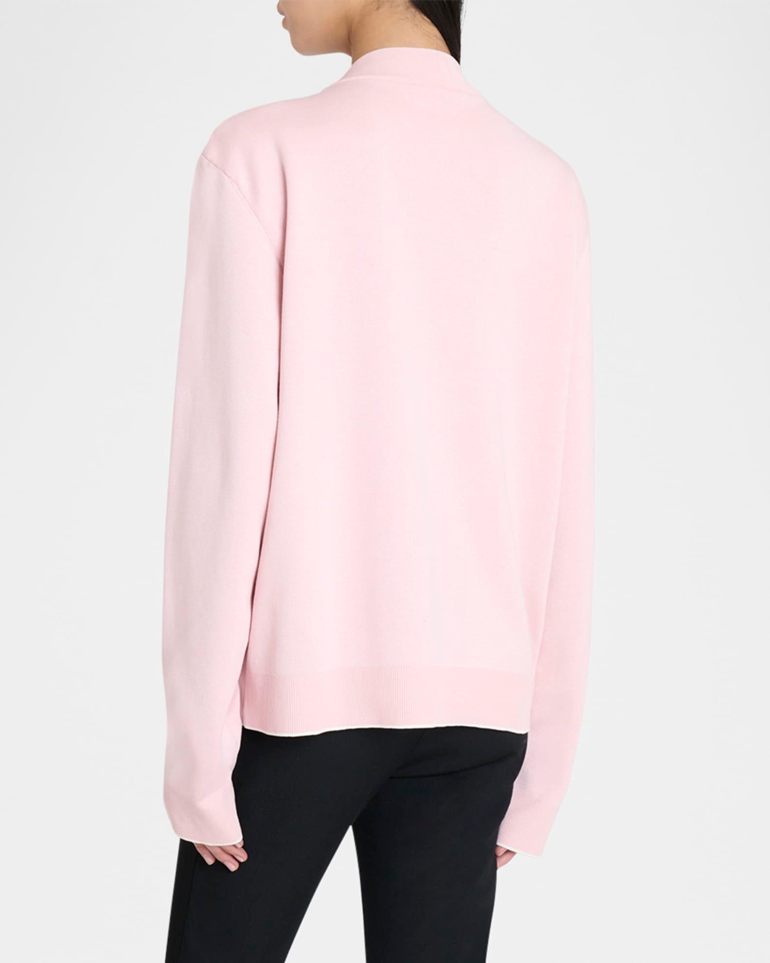 Emrboidered Loose-Fit Knit Cardigan Product Image