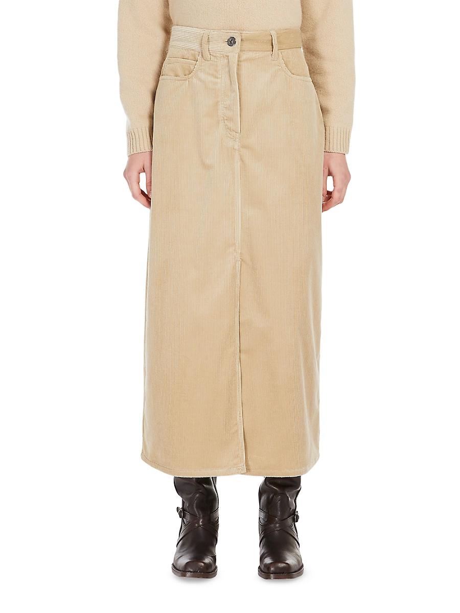 Womens Ghiotto Cotton Midi Skirt Product Image