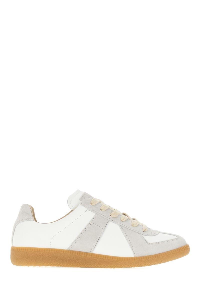 MAISON MARGIELA Replica Leather And Suede Sneakers In White Product Image