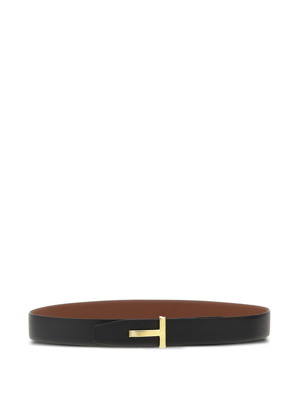 logo-buckle reversible belt Product Image