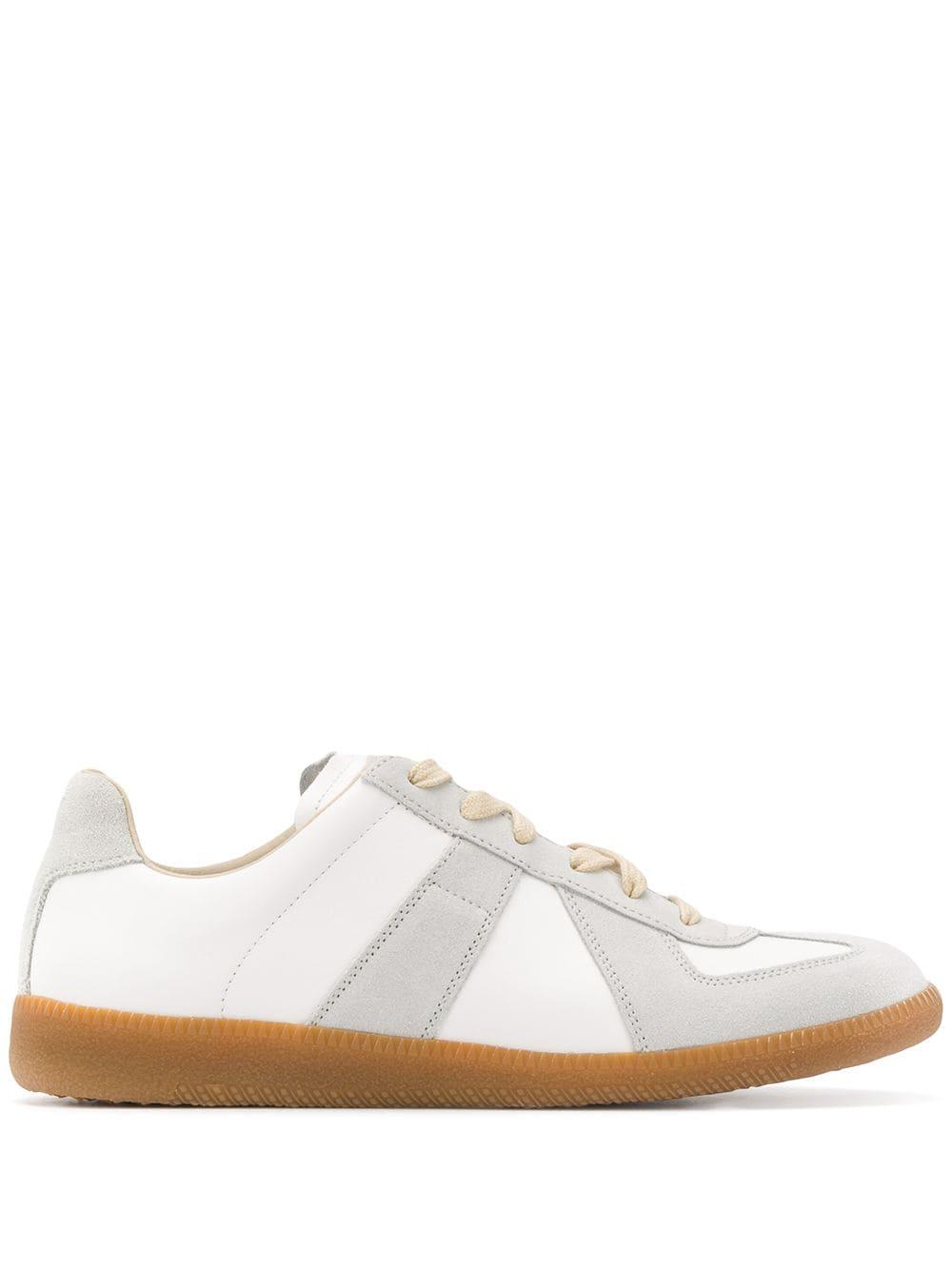 MAISON MARGIELA Replica Leather And Suede Sneakers In White Product Image