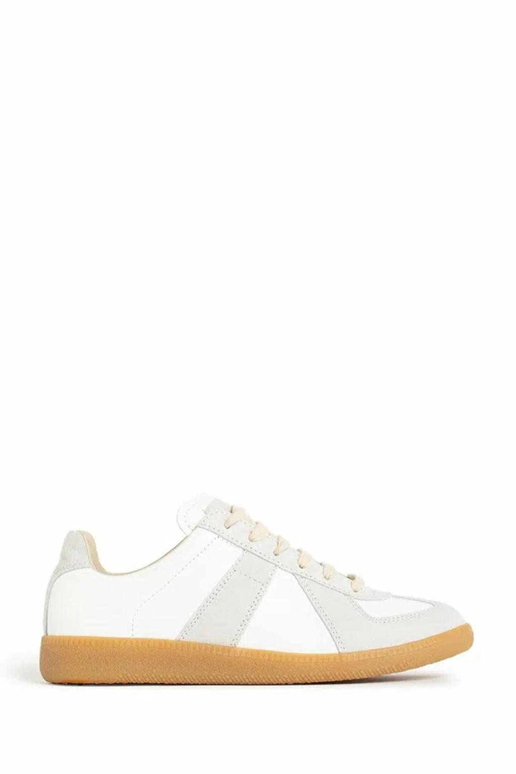 MAISON MARGIELA Replica Leather And Suede Sneakers In White Product Image