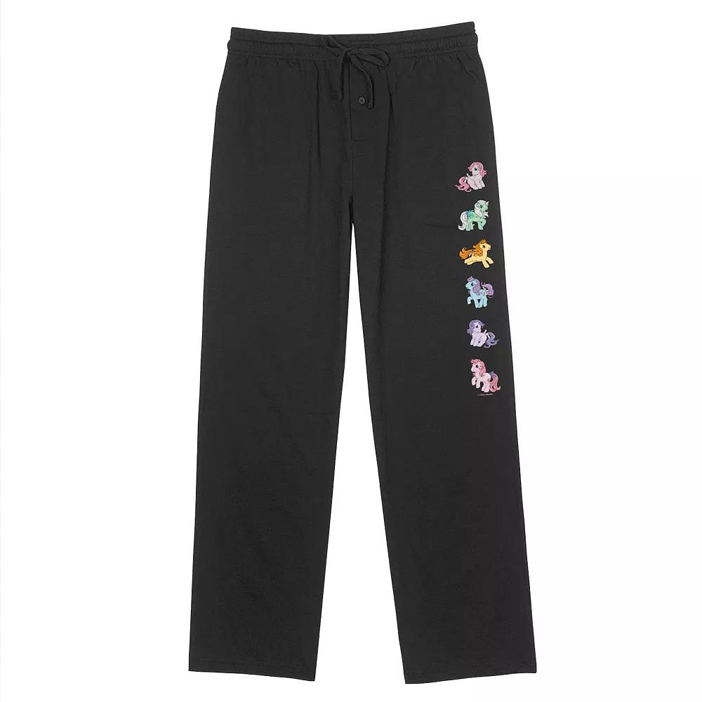 Men's Hasbro My Little Pony Line Up Logo Pajama Pants, Size: Small, Black Product Image