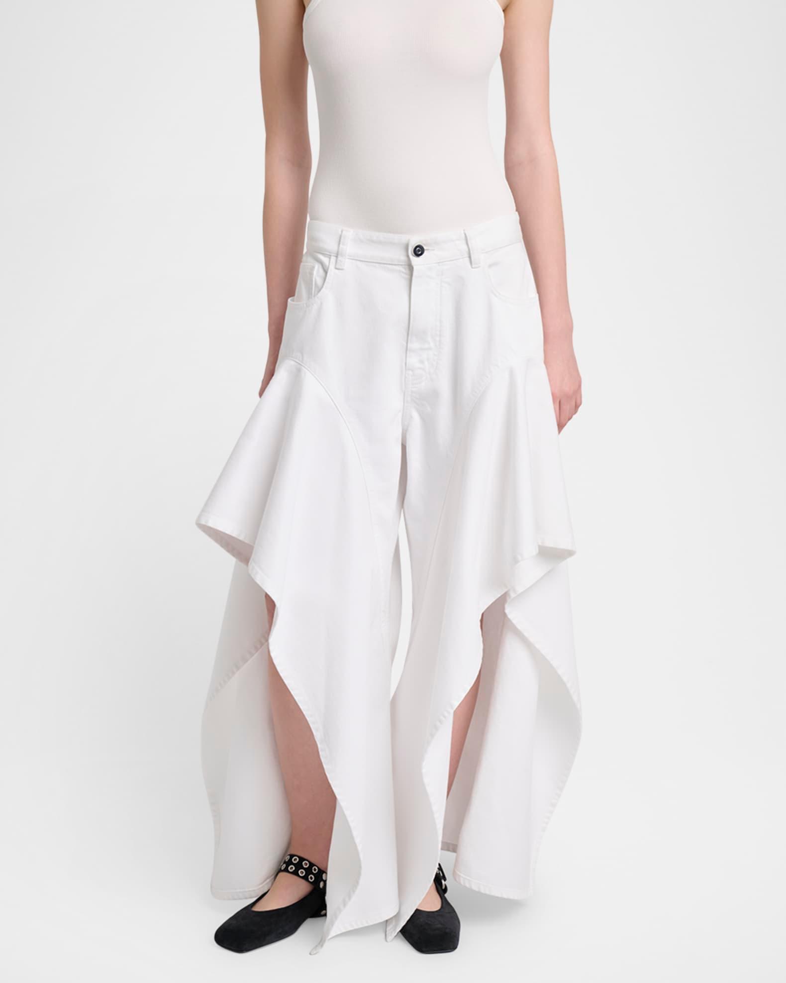 Ruffle Slit Jeans  Product Image