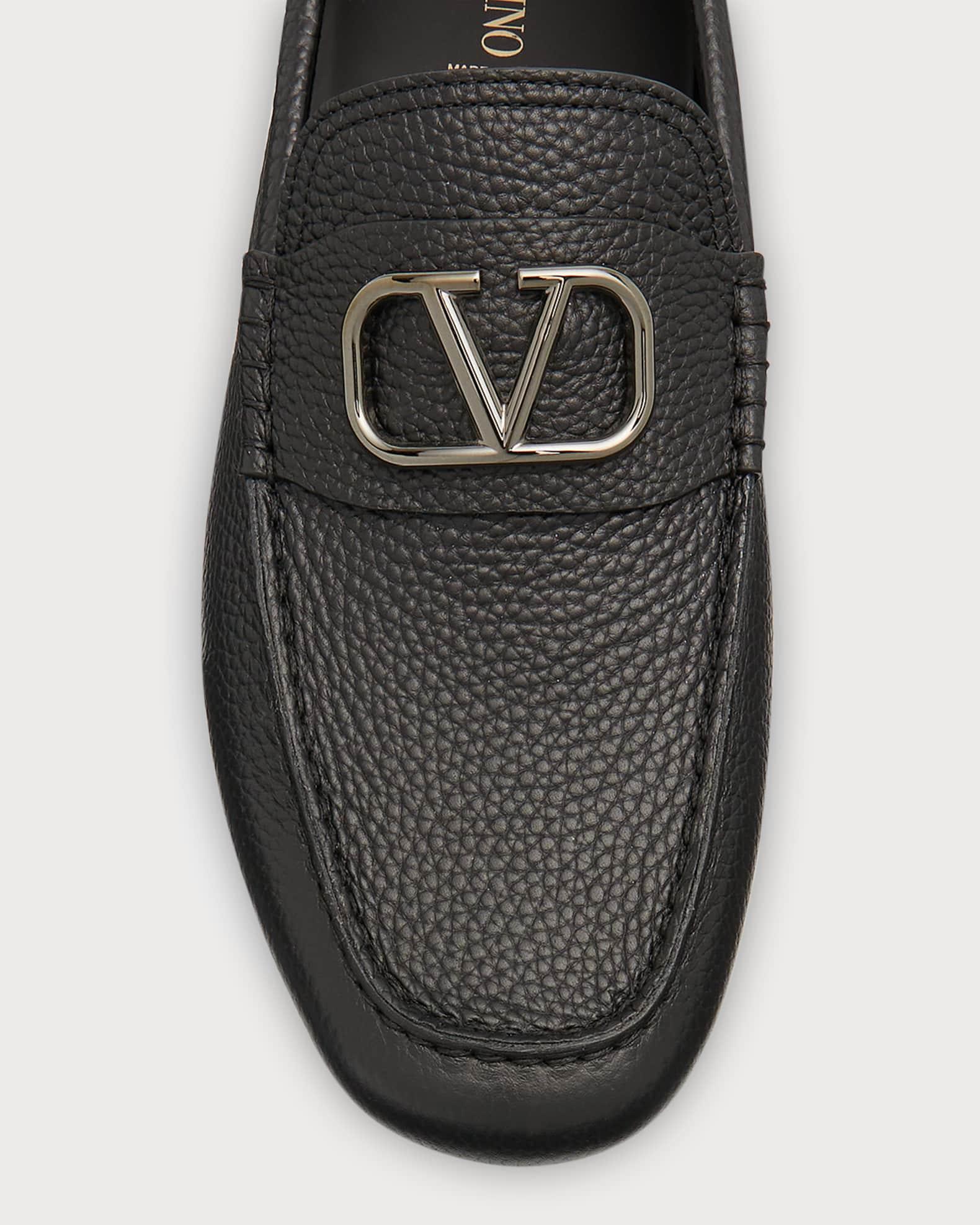 Men's V-Logo Leather Drivers Product Image