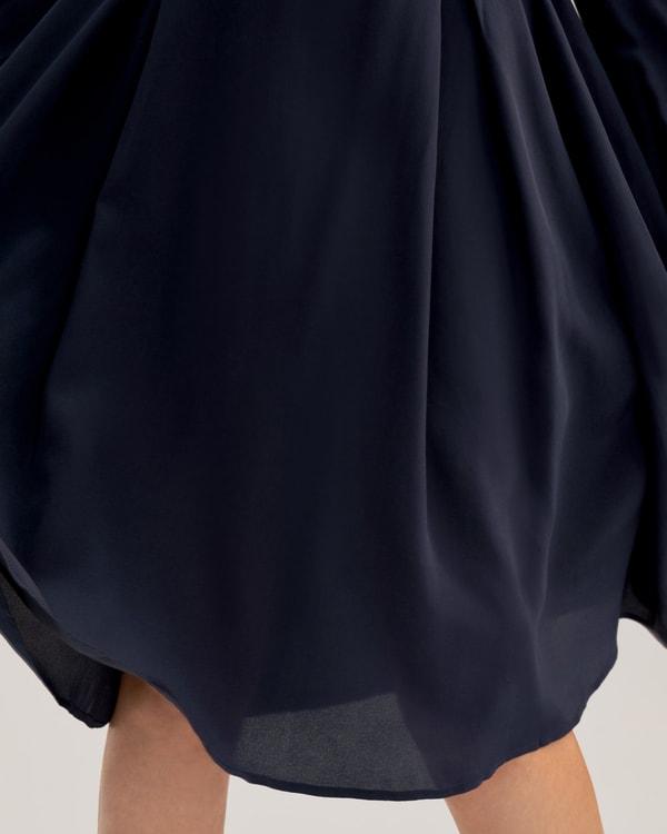 Women's Long Sleeve Retro Graceful Silk Dress Product Image