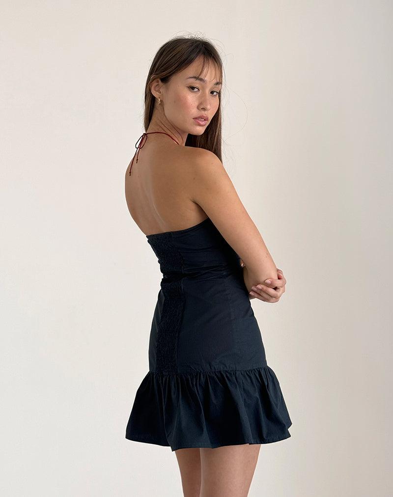 Alden Mini Dress in Tap Shoe Black Female Product Image