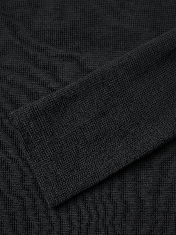 Contrast Color Off Shoulder Long Sleeve Tee Product Image