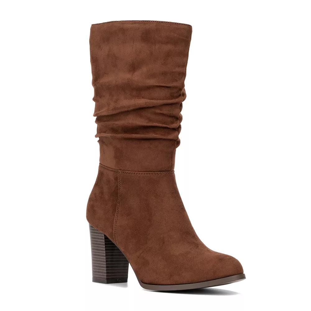 New York & Company Amena Women's Slouch Boots, Size: 8.5, Brown Product Image