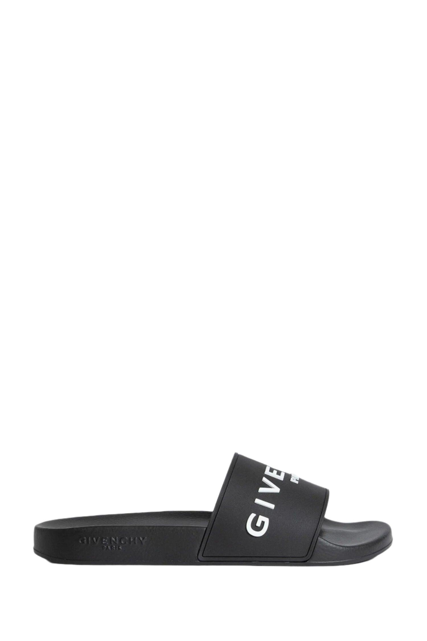 Black Logo-Print Pool Slides Product Image