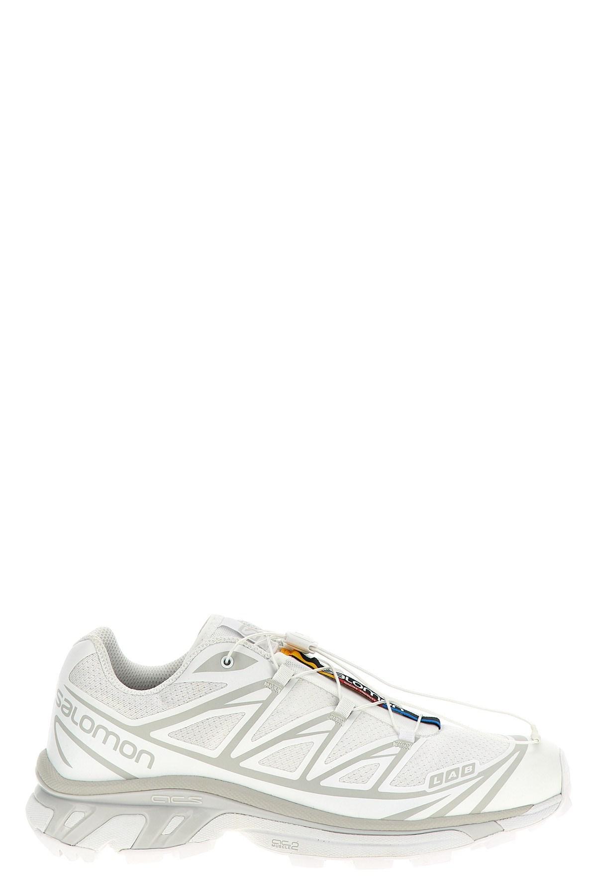 SALOMON Mens White White Silver Xt-6 Gtx Quick-lace Mesh Low-top Trainers Product Image