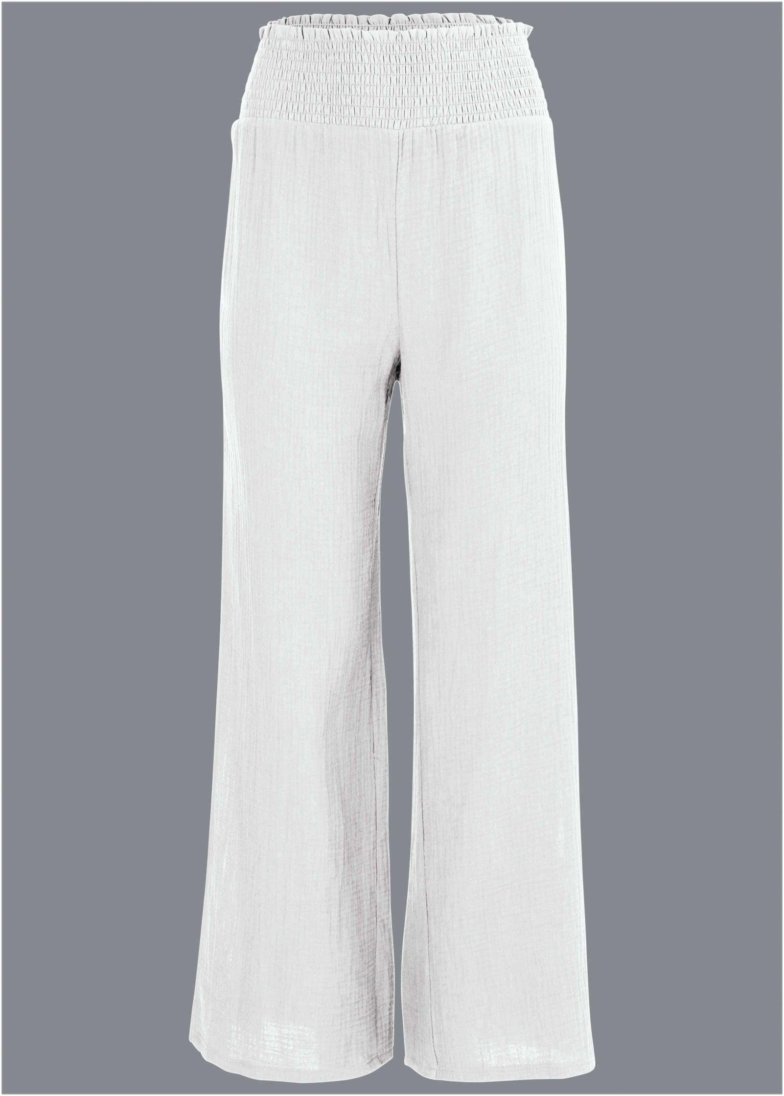 Slit Cover-Up Pants - White Product Image