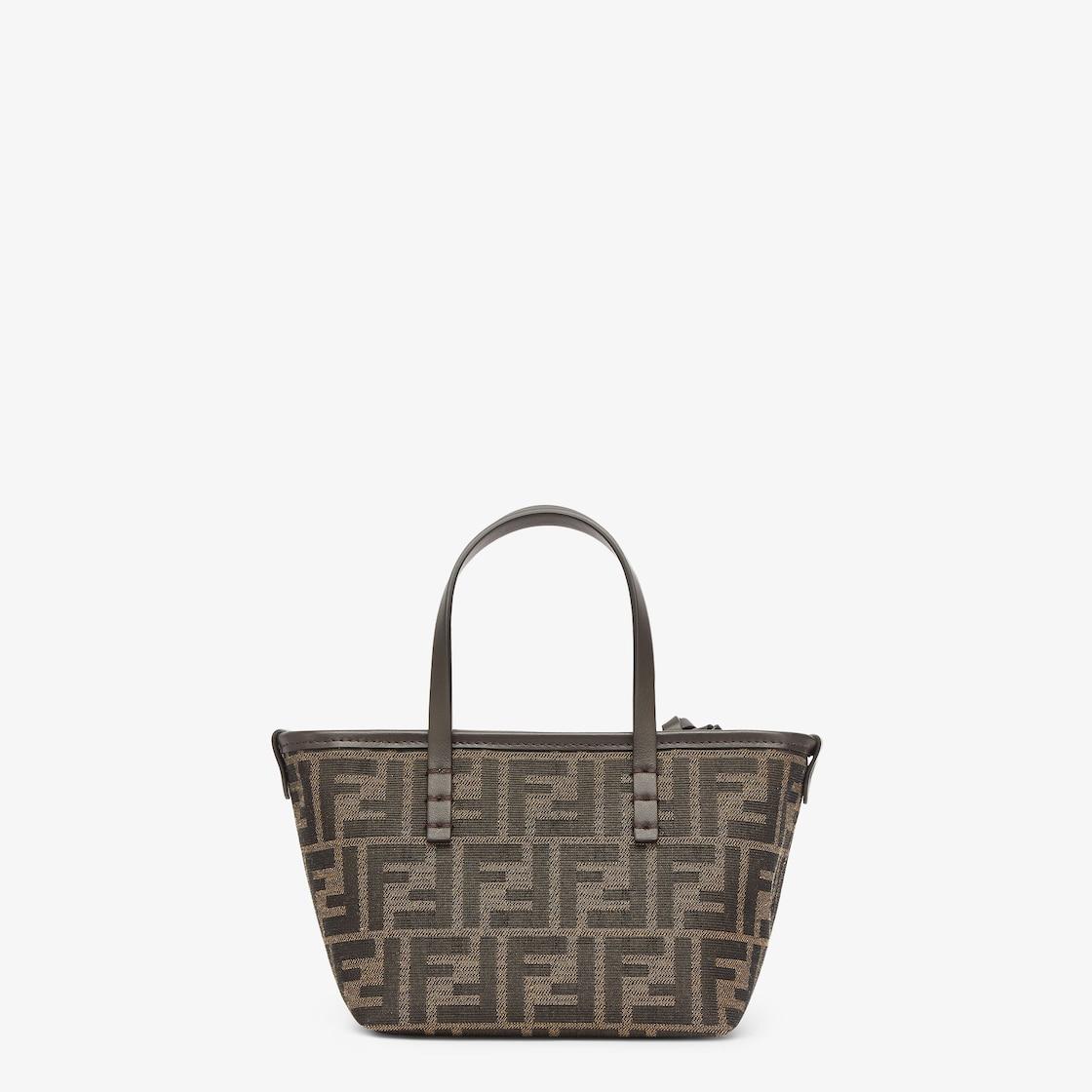 Mini RollBrown FF jacquard mini bag Product Image